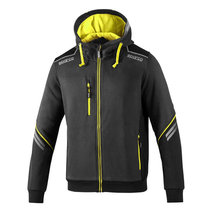 Felpa da lavoro Sparco Hooded Full Zip Colorado Grigio Scuro / Giallo Fluo