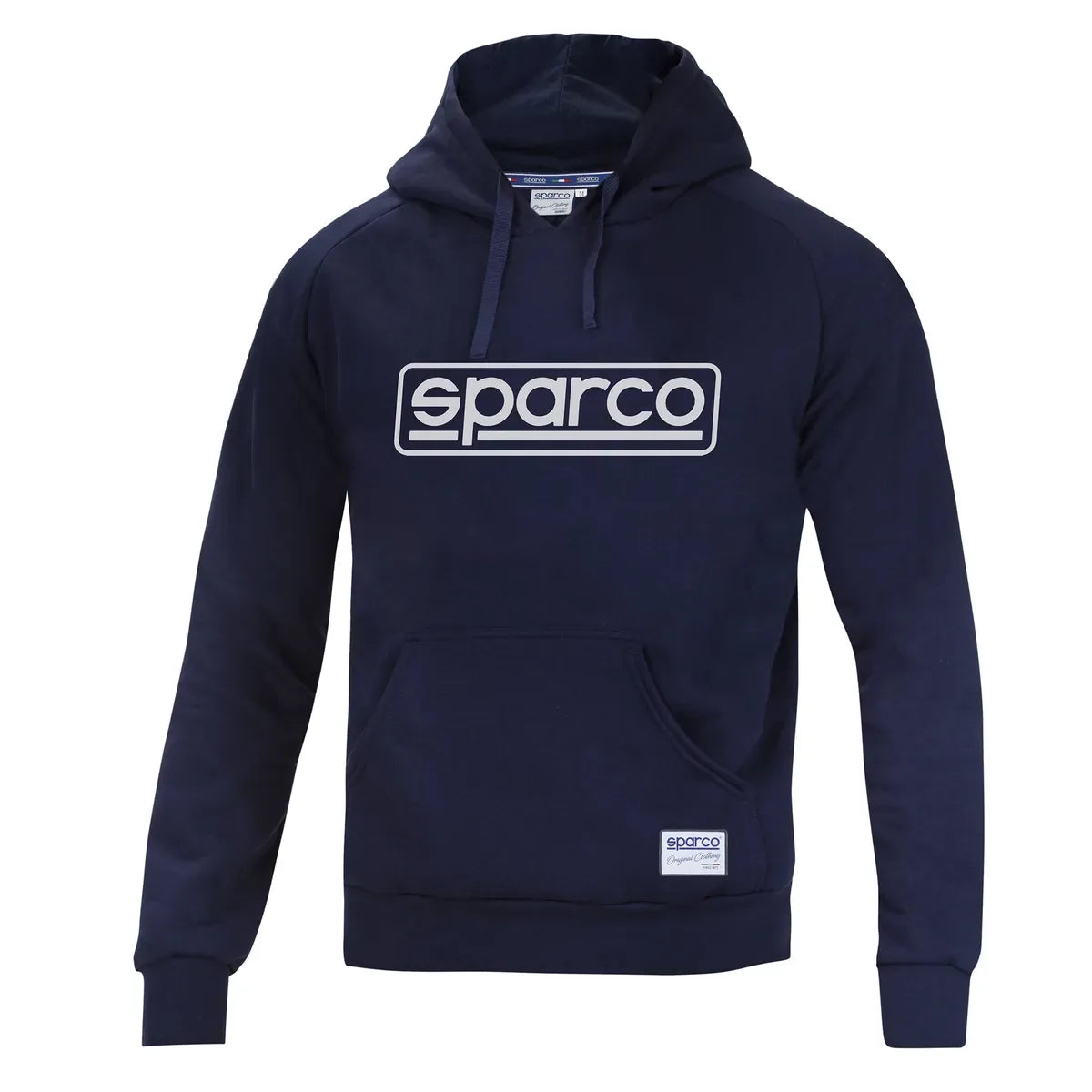 Felpa con cappuccio Sparco Frame in cotone e poliestere Blu Marine