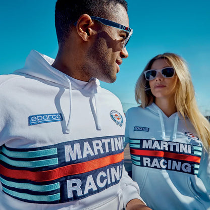Felpa con cappuccio da donna Sparco Martini Racing Hoodie Lady in poliestere e cotone Celeste – vista 3