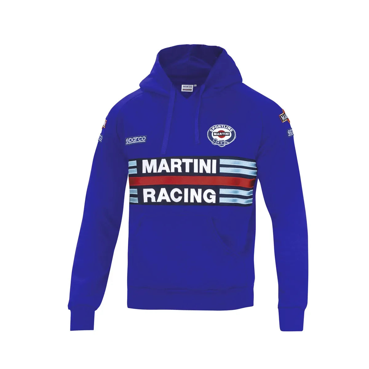 Felpa con cappuccio Sparco Martini Racing Hoodie Martini-R in poliestere e cotone Azzurro