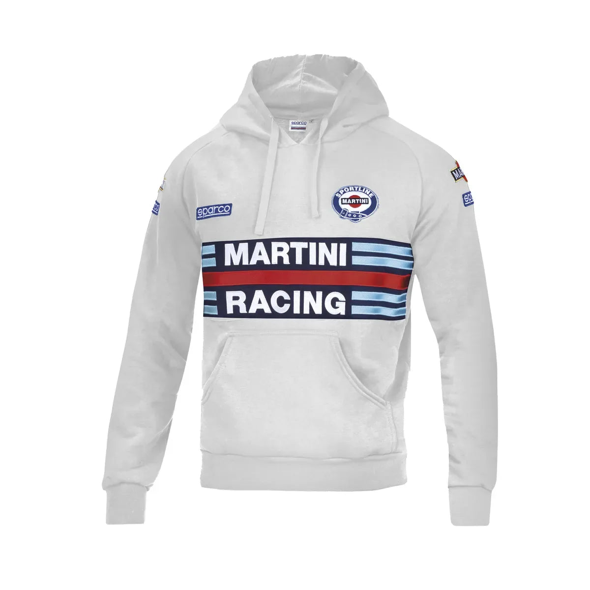 Felpa con cappuccio Sparco Martini Racing Hoodie Martini-R in poliestere e cotone Grigio