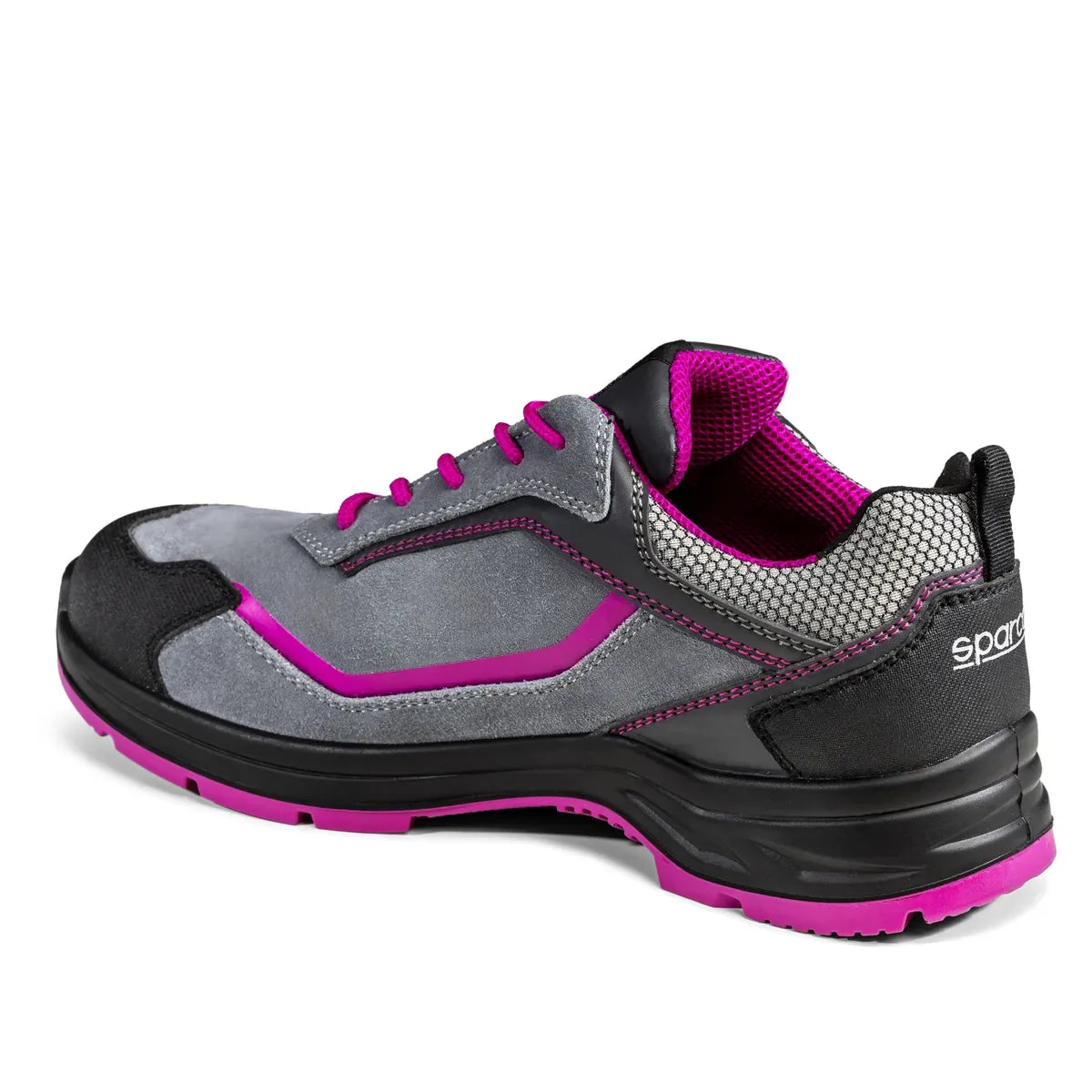 Scarpe antinfortunistiche basse Sparco Indy ESD S3S SR FO LG Grigio / Fucsia – vista 2