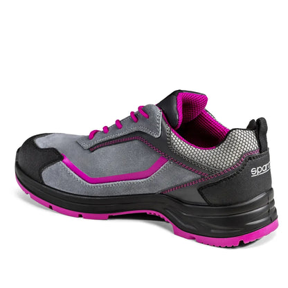 Scarpe antinfortunistiche basse Sparco Indy ESD S3S SR FO LG Grigio / Fucsia – vista 2