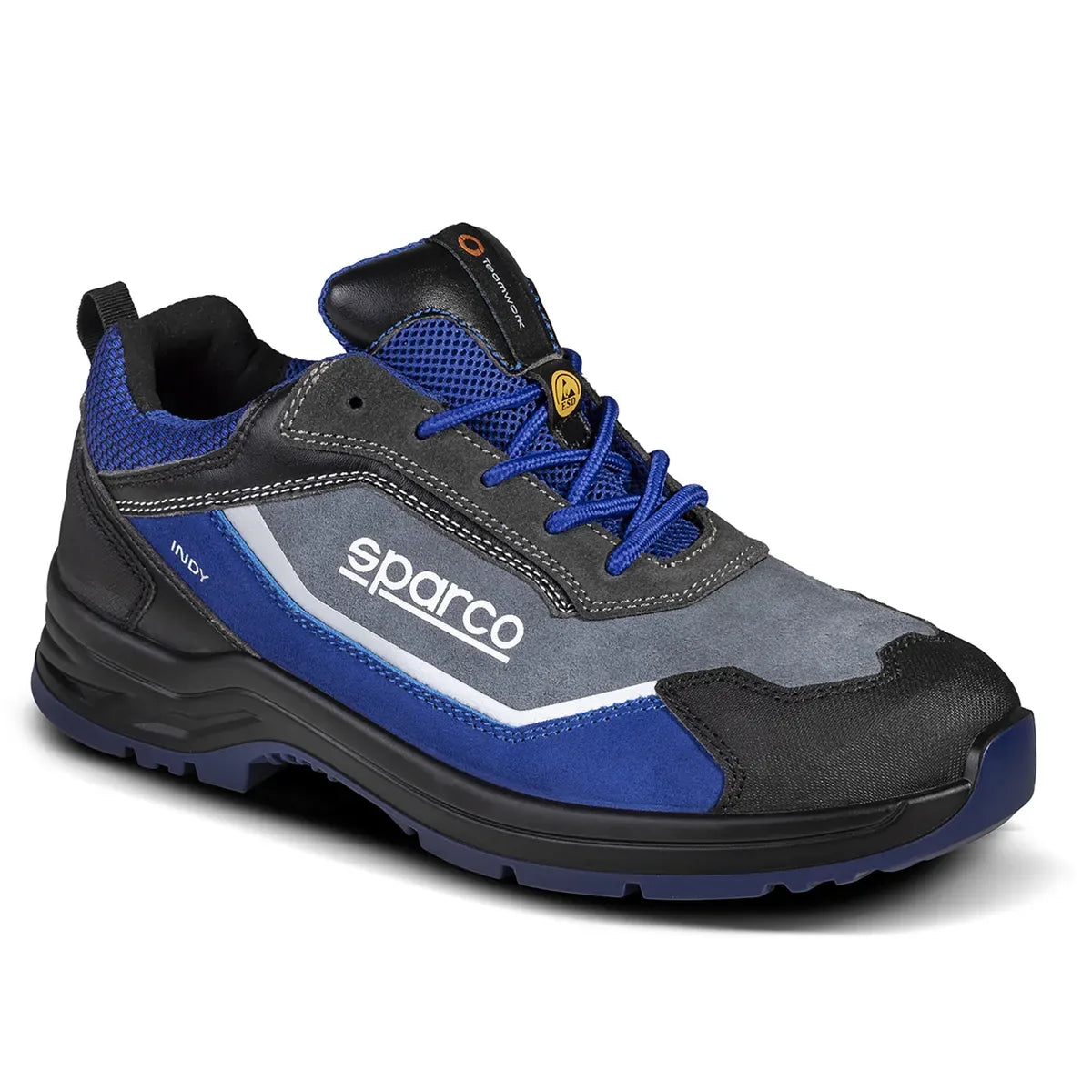 Scarpe antinfortunistiche basse Sparco Indy ESD S3S SR FO LG Grigio Scuro / Azzurro