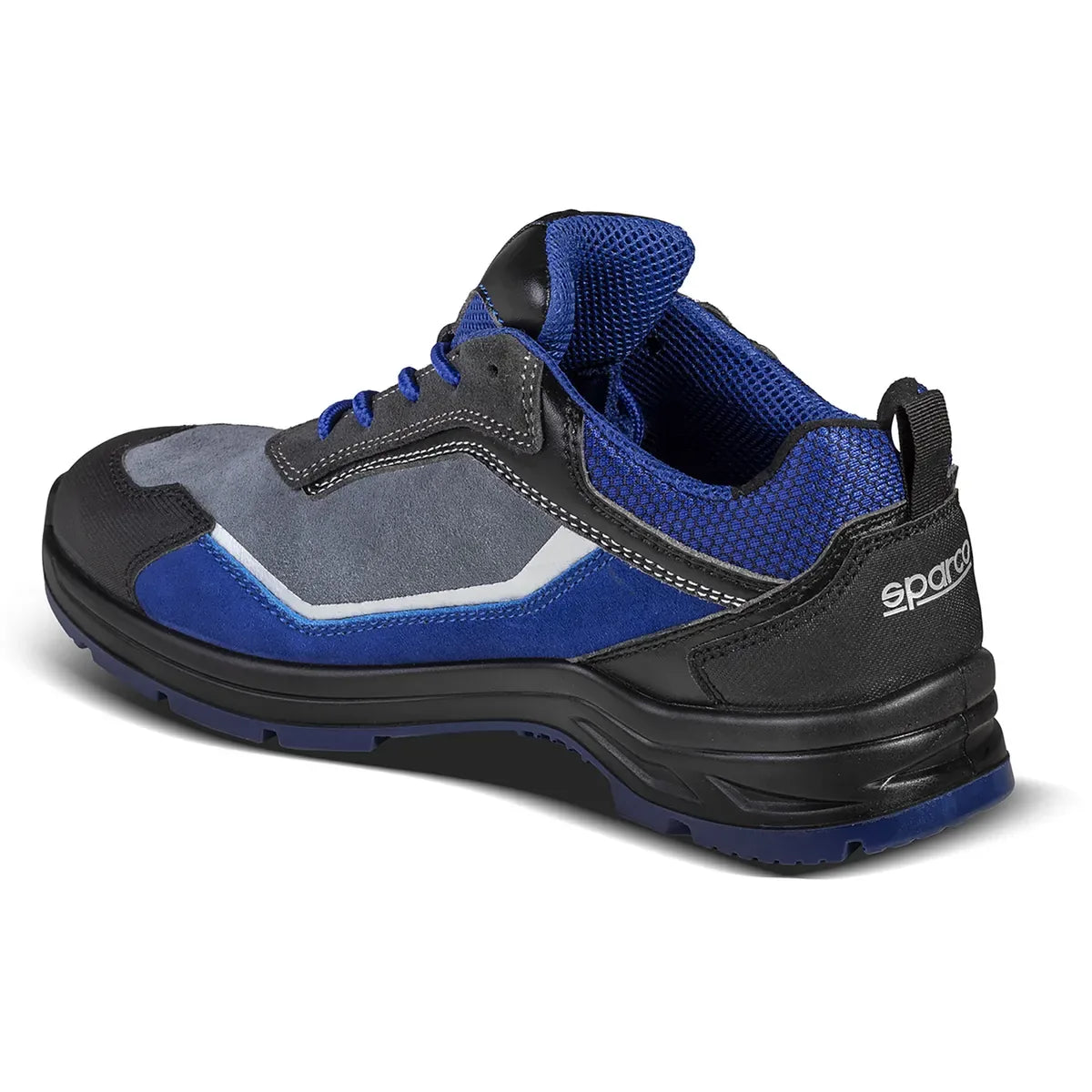 Scarpe antinfortunistiche basse Sparco Indy ESD S3S SR FO LG Grigio Scuro / Azzurro – vista 2