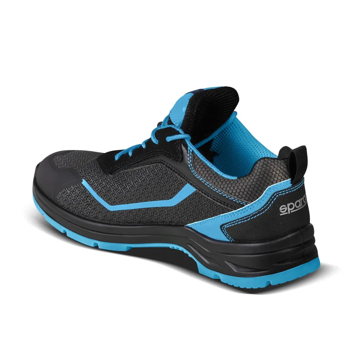 Scarpe antinfortunistiche basse Sparco Indy-E ESD S3S SR FO LG Nero / Celeste – vista 2