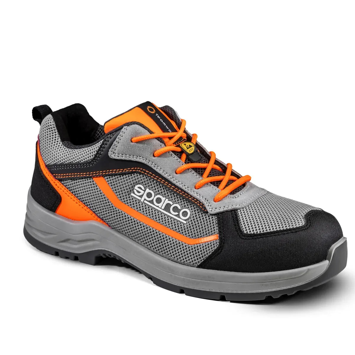 Scarpe antinfortunistiche basse Sparco Indy-R ESD S1PS SR FO LG Grigio / Arancio Fluo