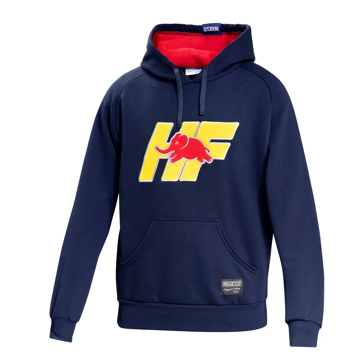 Felpa con cappuccio Sparco Lancia HF blu scuro e rosso