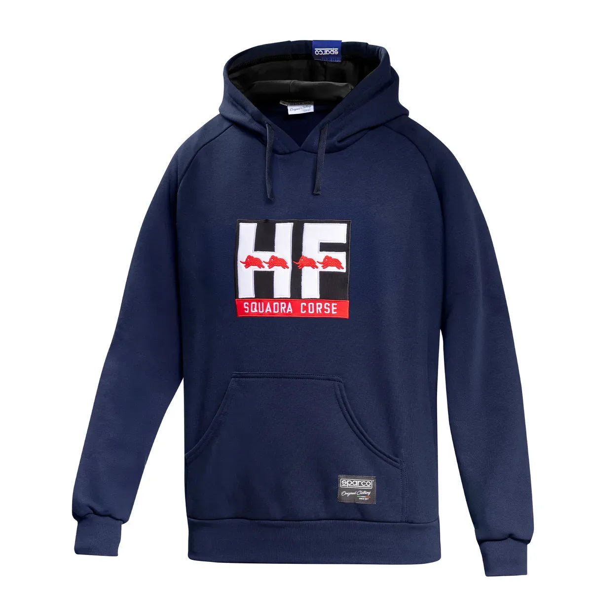 Felpa con cappuccio Sparco Lancia HF Squadra Corse blu e nera