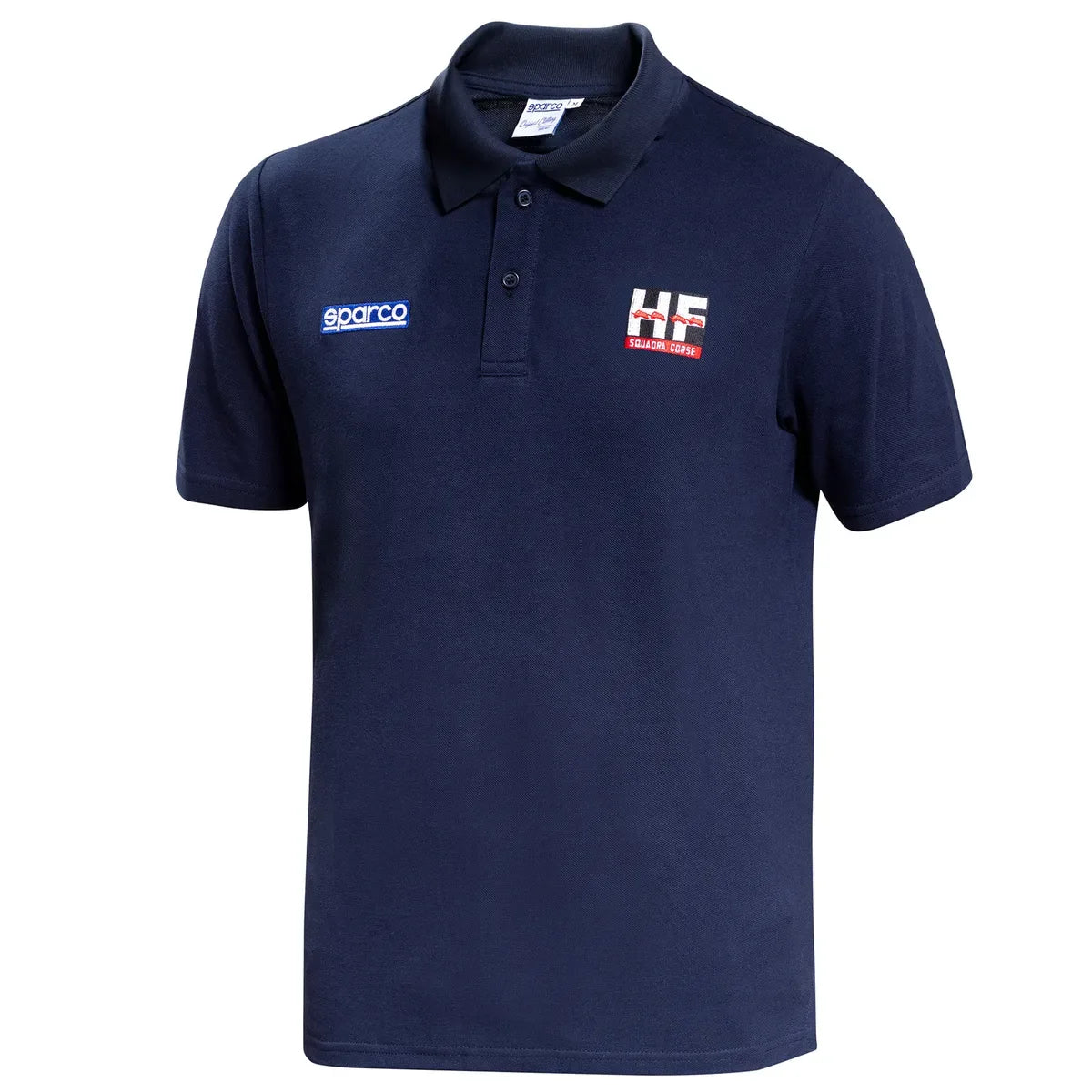 Polo Sparco Lancia HF Squadra Corse in cotone piqué Blu Scuro