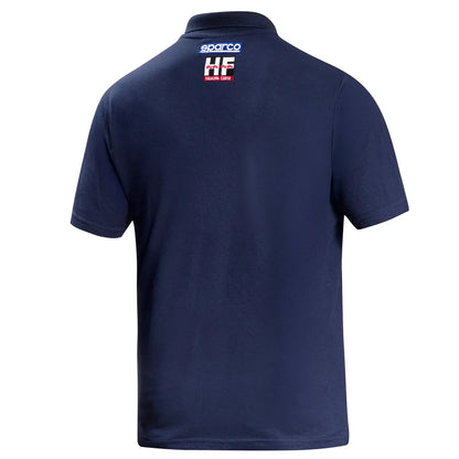 Polo Sparco Lancia HF Squadra Corse in cotone piqué Blu Scuro – vista 2