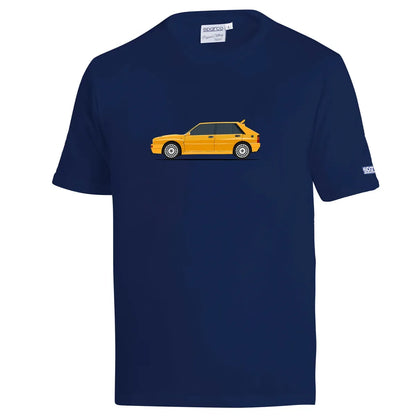 T-shirt Sparco Lancia HF Delta in cotone elasticizzato Blu Scuro