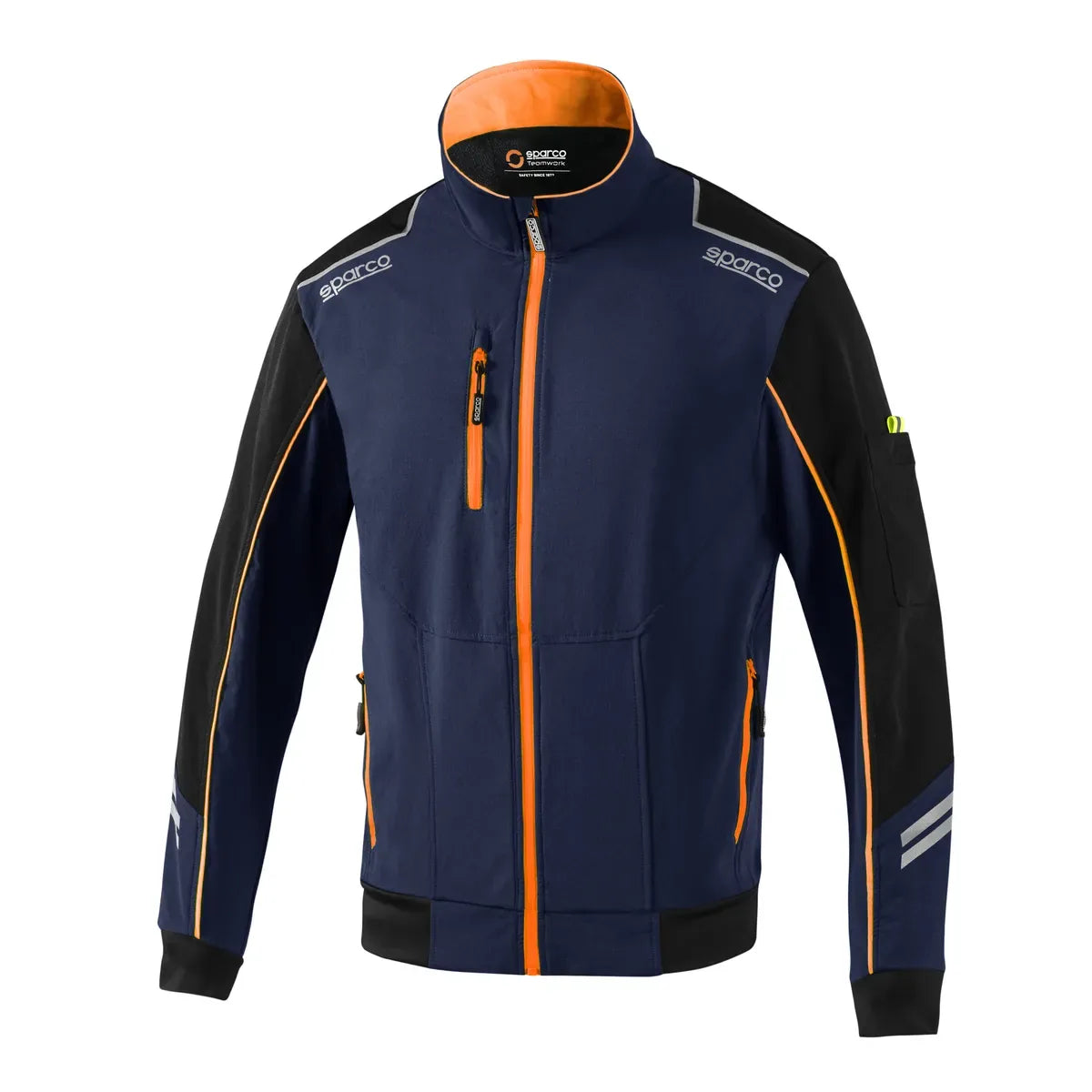 Giacca da lavoro Sparco Light-Shell Tech TW Austin Blu Marine / Arancio Fluo