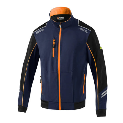 Giacca da lavoro Sparco Light-Shell Tech TW Austin Blu Marine / Arancio Fluo