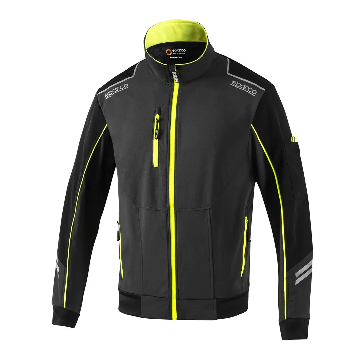 Giacca da lavoro Sparco Light-Shell Tech TW Austin Grigio Scuro / Giallo Fluo
