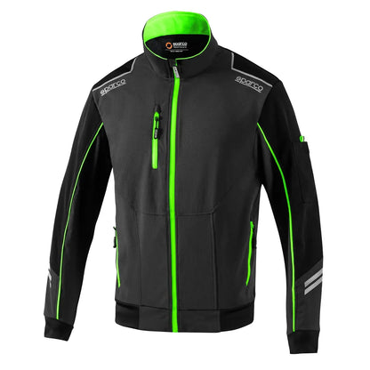 Giacca da lavoro Sparco Light-Shell Tech TW Austin Grigio Scuro / Verde Fluo