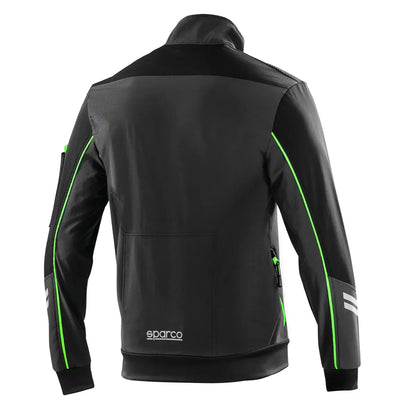 Giacca da lavoro Sparco Light-Shell Tech TW Austin Grigio Scuro / Verde Fluo – vista 2