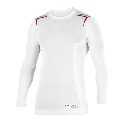 Intimo tecnico Sparco Maglia Sottotuta K-Carbon in polipropilene e carbonio Bianco / rosso