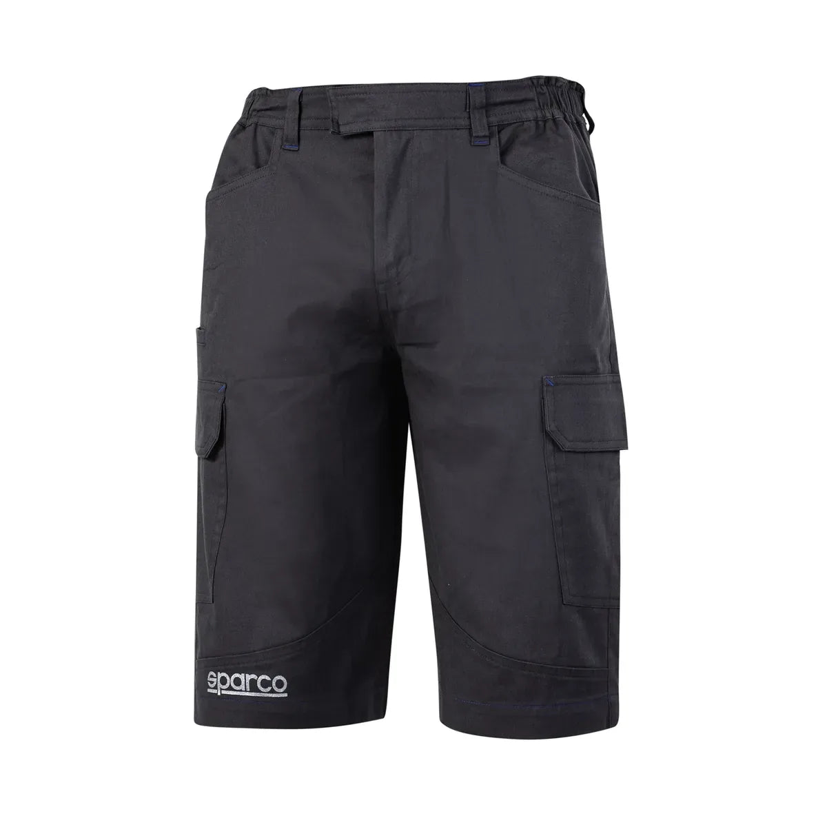 Bermuda cargo Sparco in gabardine di cotone elasticizzato Grigio Scuro