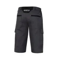 Bermuda cargo Sparco in gabardine di cotone elasticizzato Grigio Scuro – vista 2