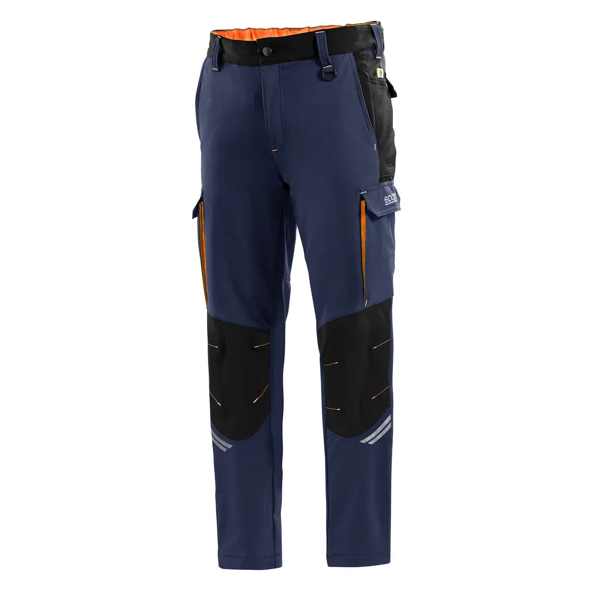 Pantaloni da lavoro Sparco Tech Oregon Blu Marine / Arancio Fluo