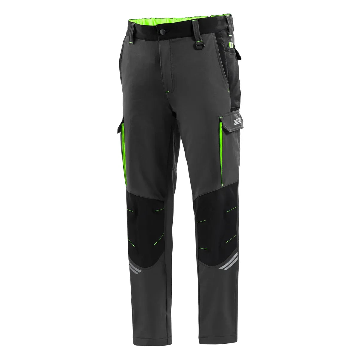 Pantaloni da lavoro Sparco Tech Oregon Grigio Scuro / Verde Fluo