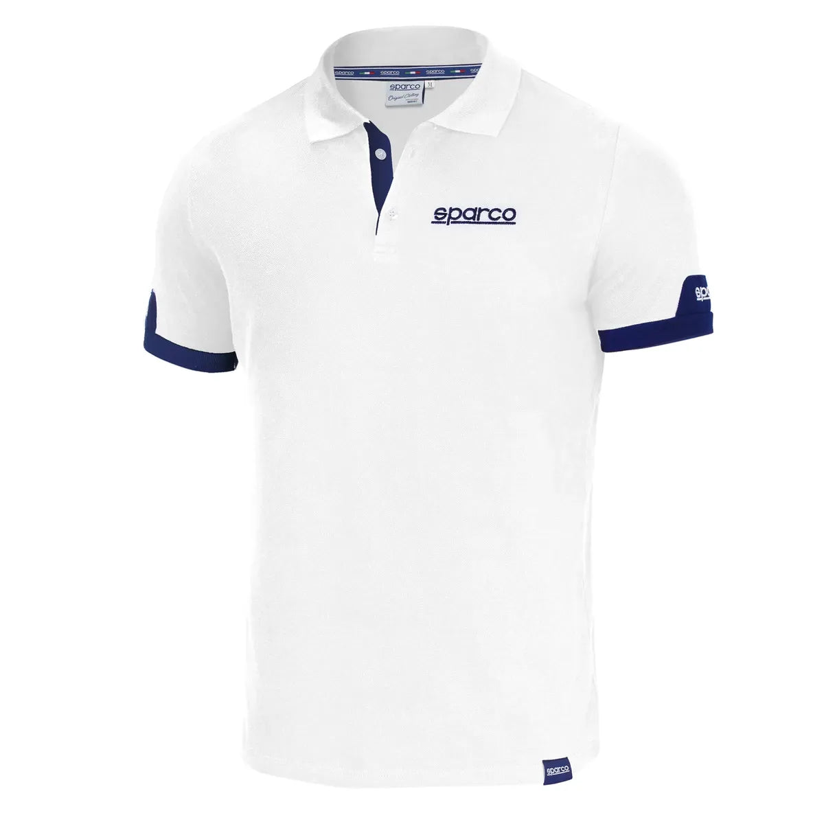 Polo Sparco Corporate in cotone Bianco
