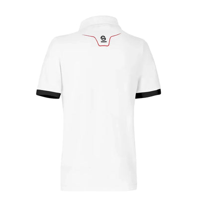 Polo Sparco Martini Racing Lady in cotone piquet bianca – vista 2