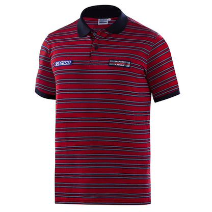 Polo Sparco Martini Racing Replica Sportline Stripes Rosso