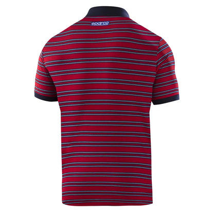 Polo Sparco Martini Racing Replica Sportline Stripes Rosso – vista 2
