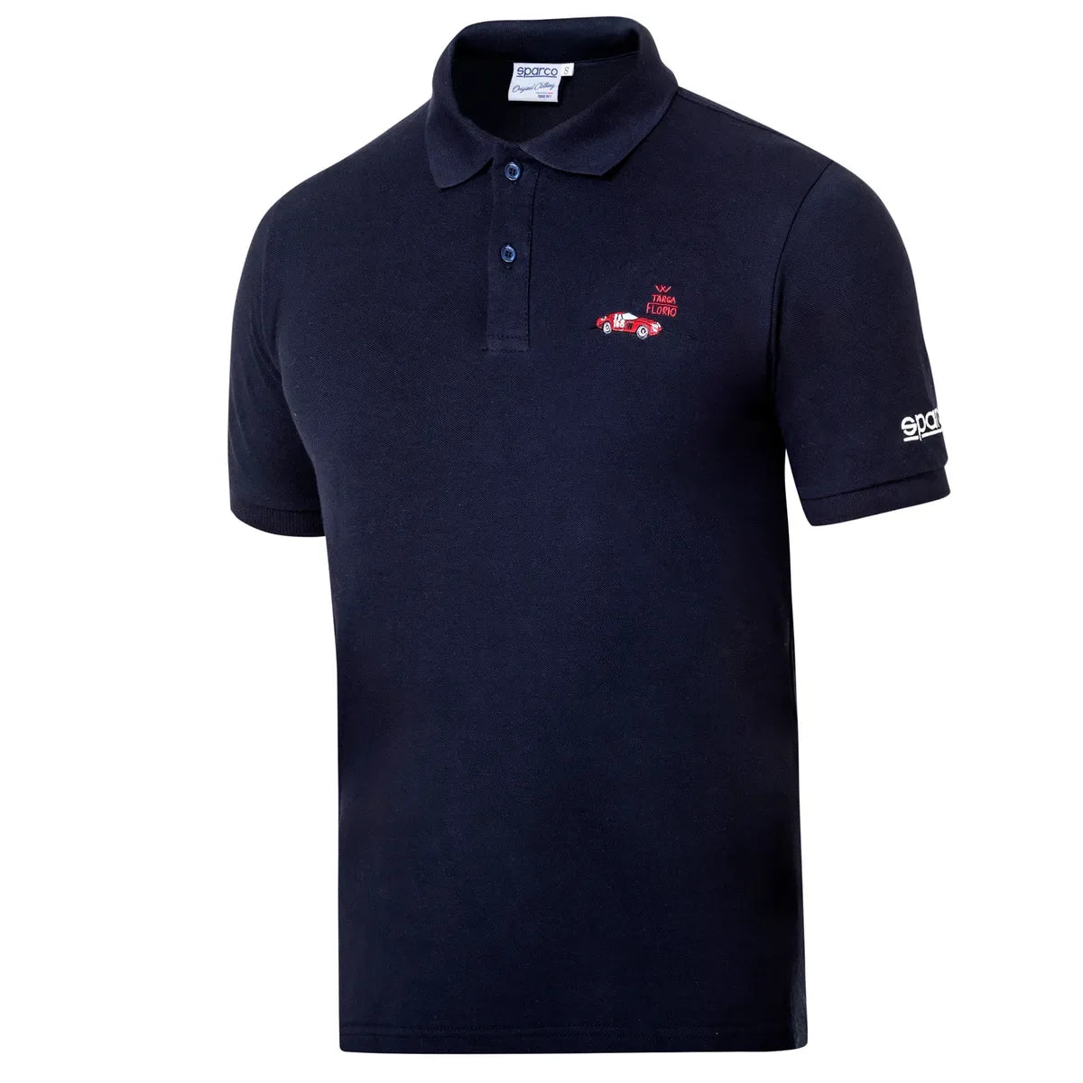Polo Sparco Targa Florio #P2 in cotone piqué Blu Marine