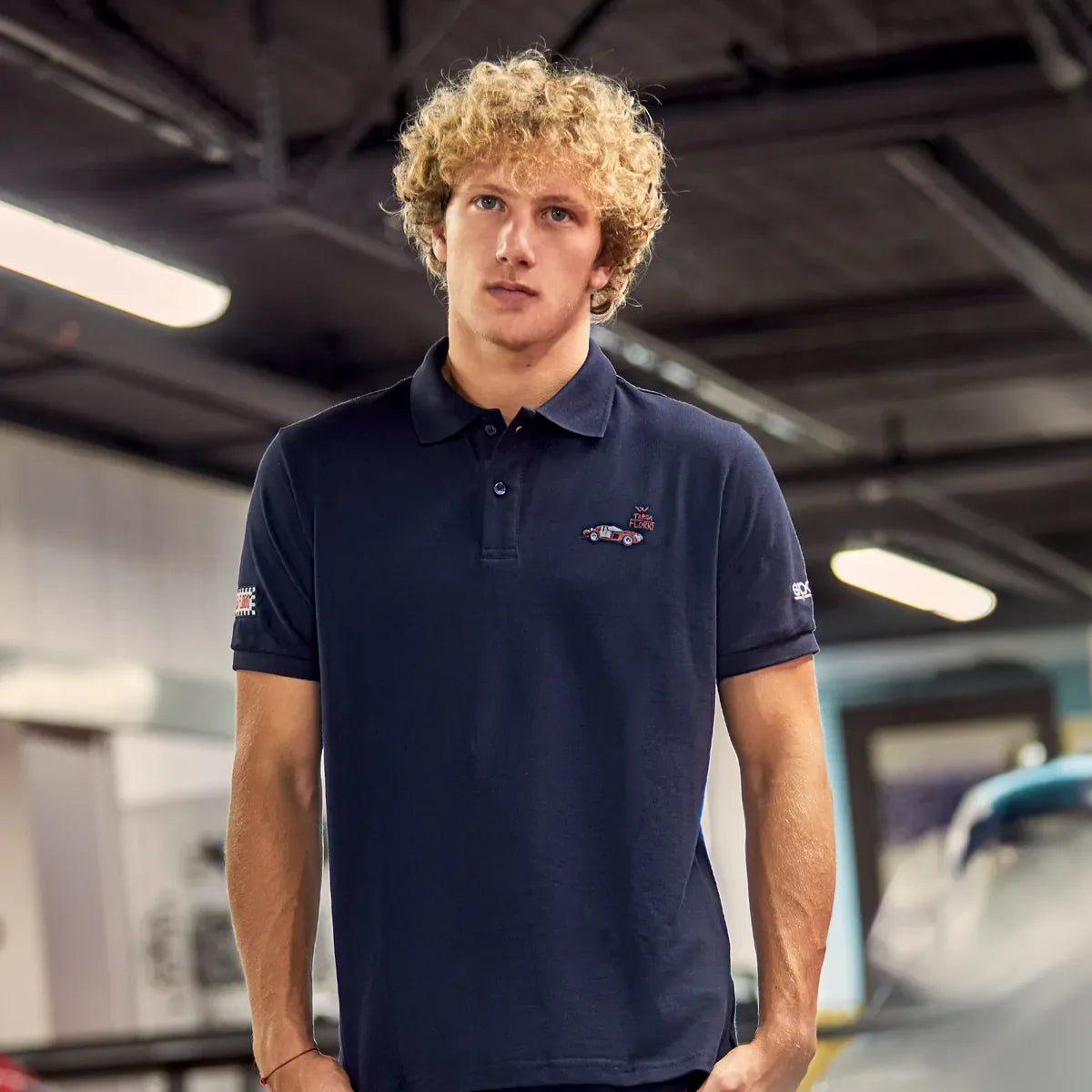Polo Sparco Targa Florio #P2 in cotone piqué Blu Marine – vista 4