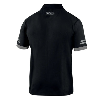 Polo da lavoro Sparco Tech Toledo in piqué cotone e poliestere Nero / Griglio Scuro – vista 2
