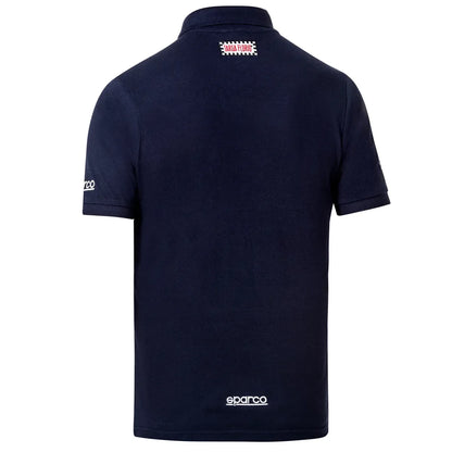Polo Sparco Targa Florio Arturo Merzario #AM2 in cotone piqué blu marine – vista 2