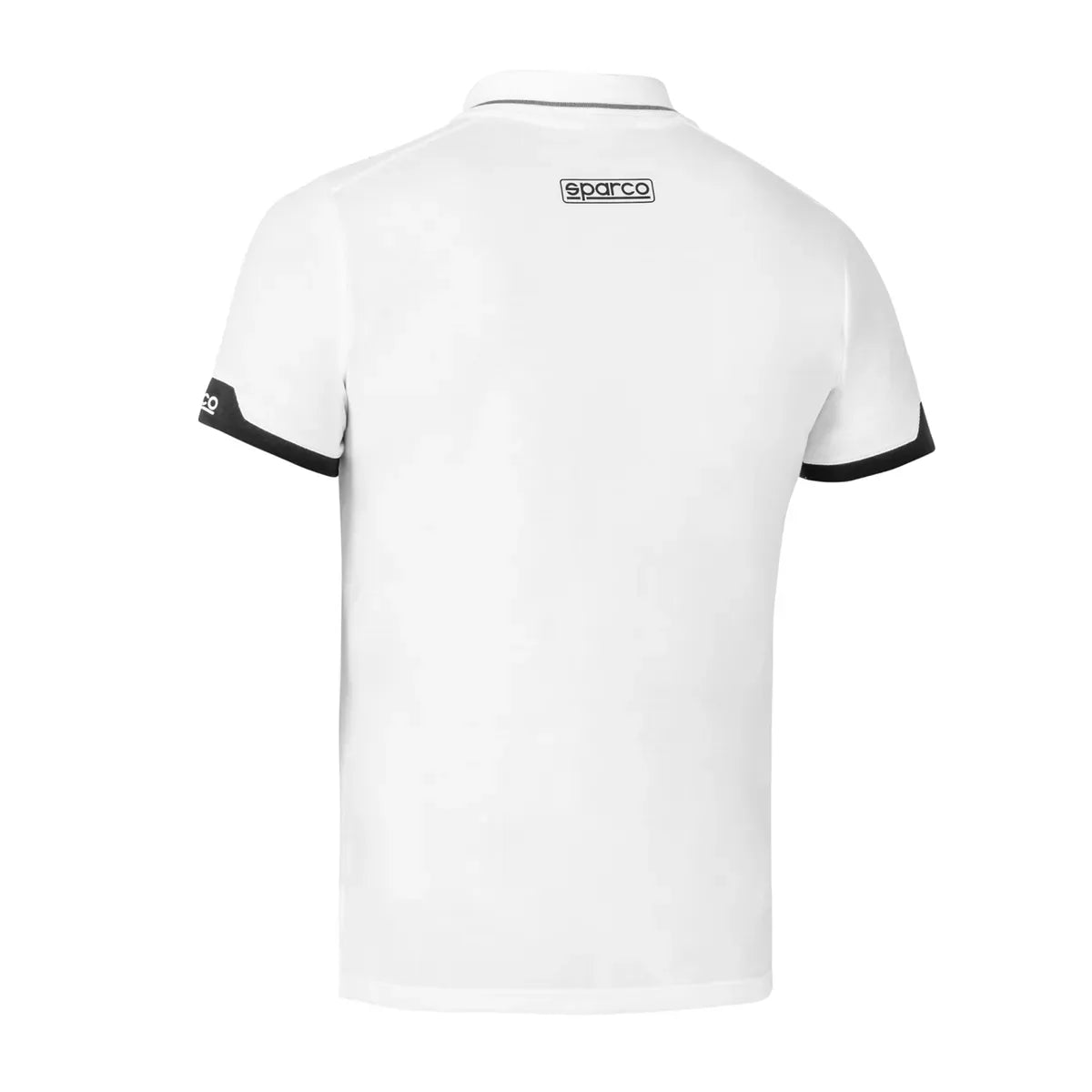 Polo Sparco Zip MY2024 in tessuto tecnico con loghi stampati Bianco – vista 2