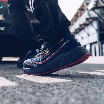 Scarpe antinfortunistiche basse Sparco Red Bull ESD S1PS SR FO HRO blu marino – vista 4