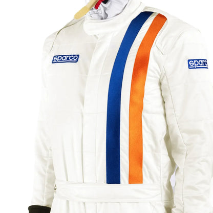 Tuta Sparco Replica Racing Suit Gulf bianca FIA 8856-2018 – vista 3
