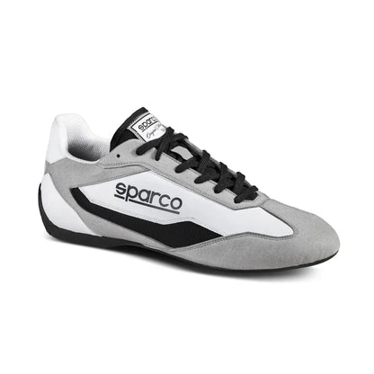 Scarpe Sparco S-Drive in microfibra e tessuto con suola racing Bianco / Nero