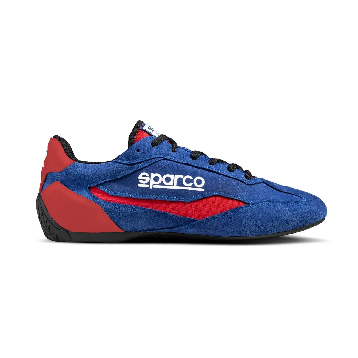 Scarpe Sparco S-Drive in microfibra e tessuto con suola racing Blu Marine / Rosso – vista 3