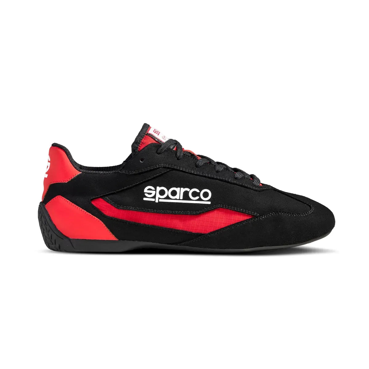 Scarpe Sparco S-Drive in microfibra e tessuto con suola racing Nero / Rosso
