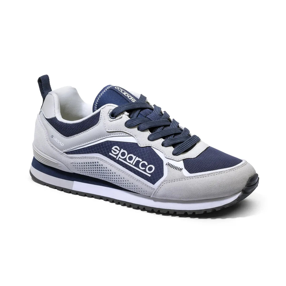 Scarpe da ginnastica Sparco S-Road in microfibra e rete Beige / Blu Suro