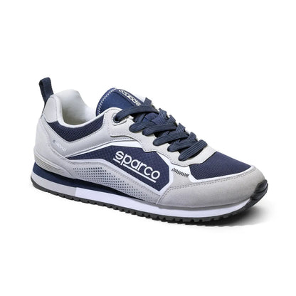 Scarpe da ginnastica Sparco S-Road in microfibra e rete Beige / Blu Suro