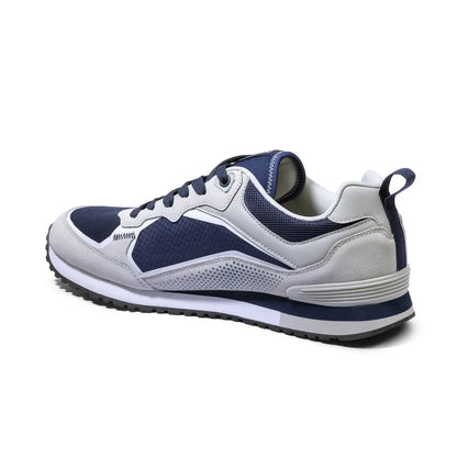 Scarpe da ginnastica Sparco S-Road in microfibra e rete Beige / Blu Suro – vista 2