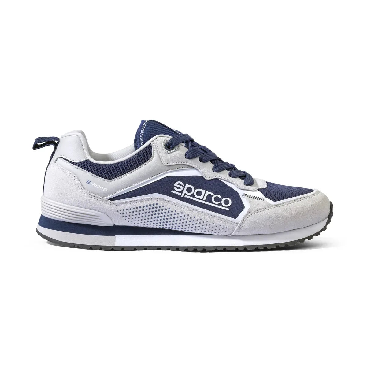 Scarpe da ginnastica Sparco S-Road in microfibra e rete Beige / Blu Suro – vista 3