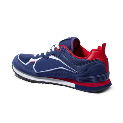 Scarpe da ginnastica Sparco S-Road in microfibra e rete Blu Scuro / Rosso – vista 2