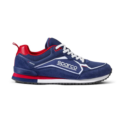 Scarpe da ginnastica Sparco S-Road in microfibra e rete Blu Scuro / Rosso – vista 3