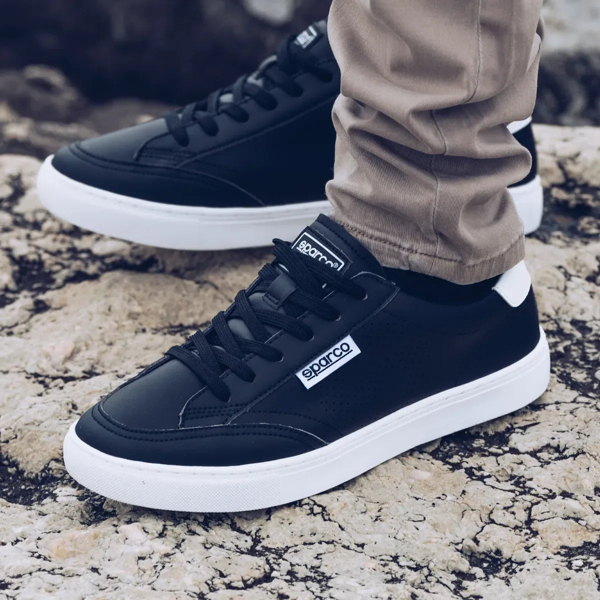 Scarpe Sparco S-Time sneakers da tempo libero con suola in gomma Nero / Bianco – vista 6