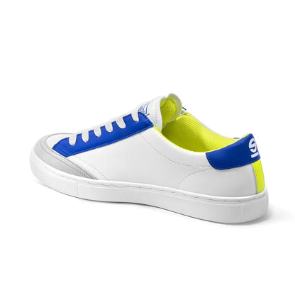 Scarpe Sparco S-Time sneakers da tempo libero con suola in gomma Bianco / Azzurro / Giallo Fluo – vista 2