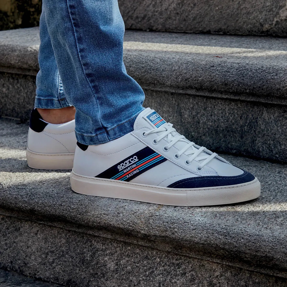 Scarpe Sparco S-Time Martini Racing bianco e blu marine – vista 5
