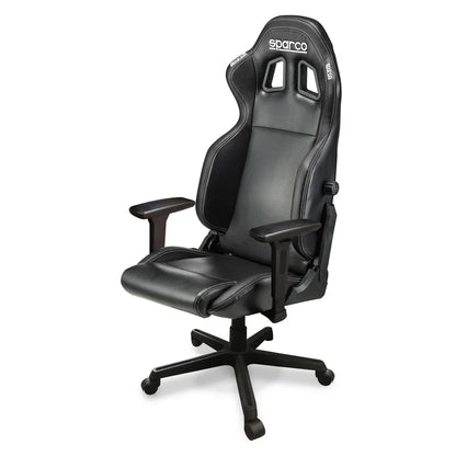 Sedia da ufficio Sparco Icon con seduta sportiva e braccioli 2D Nero / Nero